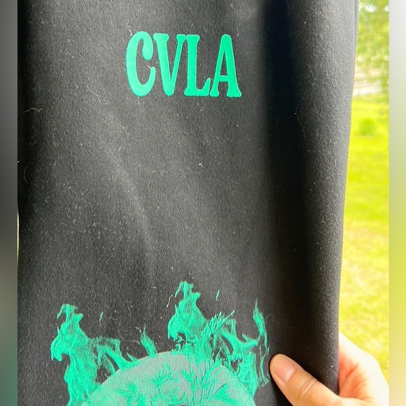 CVLA - CV Los Angeles Black Joggers Super Cool Green Skull Graphics 💀 - Picture 5 of 7